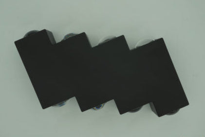 Aplica LED AX232, Exterior, 8 Surse, 8W, Negru, 3000K