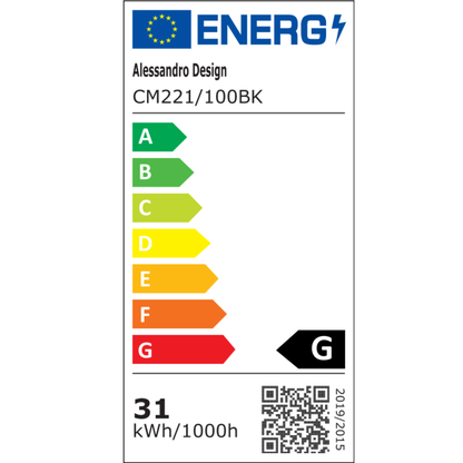 Candelabru Modern, LED, ARIA Largo, 31W, lumina Calda, Negru
