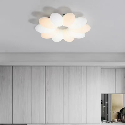 Lustra LED Flori CP225, 73W, Diametru 55 cm, IP20, Lumina Rece/Neutra/Calda, Alb, Plexiglas, Rasina sintetica