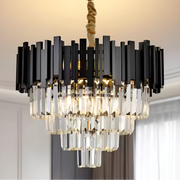 Candelabru Cristal BLOIS Nobile 5xE14, Diametru 40cm, Negru, Inaltime Reglabila Candelabre Cristal Default Title Alessandro Design