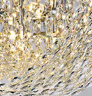 Candelabru Cristal QEQERTARSUAQ Magno, 9x E14, Diametru 60cm, Metal si Cristal, Crom Lucios