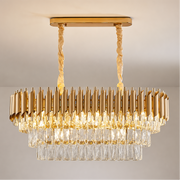 Candelabru Cristal VERSAILLES Regalis 10xE14, Lungime 78 cm, Auriu, Inaltime Reglabila