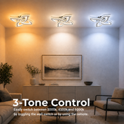 Lustra LED Alejandro cu Telecomanda, 71W, 4 Flori, Lumina Dimabila Rece/Calda/Neutra, Crom