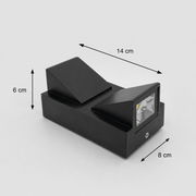Aplica LED de Exterior si Interior, 6W, 2 Surse x 5W, IP65, ABS, Negru, 3000K, AX100/2BK