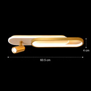 Lustra LED cu Proiector Reglabil FISSO Camilla, 48W, lumina Rece/Calda/Neutra 3000K/4000K/6000K, Auriu Lucios, Metal si Acril