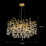 Candelabru Cristal WALTZ Rhapsody, 6xG9, Auriu, Diametru 45cm, Inaltime Reglabila Candelabre Cristal Default Title Alessandro Design