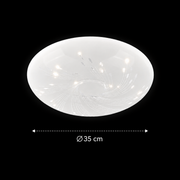 Plafonieră LED 35 cm, 31W, 3000K / 4000K / 6000K, Alb, Metal si Acril