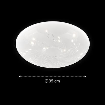 Plafonieră LED 35 cm, 31W, 3000K / 4000K / 6000K, Alb, Metal si Acril