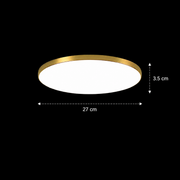 Plafoniera LED SOLIS 27cm 20W Lumina Rece Auriu
