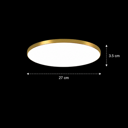 Plafoniera LED SOLIS 27cm 20W Lumina Rece Auriu