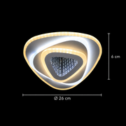 Lustra LED NEXA Triunghi 3D 40W, Alb, Lumina Rece/Calda/Neutra
