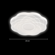 Plafonieră LED Floare 23 cm, 22W, 3000K / 4000K / 6000K, Alb, Metal si Acril