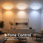 Plafonieră LED 23 cm, 22W, 3000K / 4000K / 6000K, Alb, Metal si Acril
