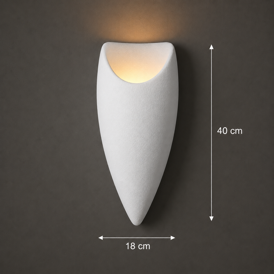Aplica LED Decorativa CORVUS, 40x18cm, 1xE27, Polistiren, Alb
