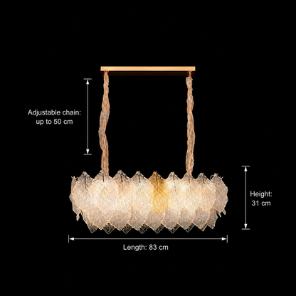 Candelabru Cristal LACE Royale 11xE14, Dimensiune 83x33 cm, Inaltime 31 cm, Auriu Lucios, Inaltime Reglabila, Design Elegant