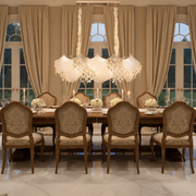 Candelabru Cristal LUXE Supremo, 11xE14, Dimensiuni 83x33 cm, Inaltime 28cm, Auriu Lucios, Inaltime Reglabila, Design Elegant