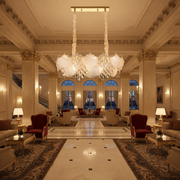 Candelabru Cristal LUXE Supremo, 11xE14, Dimensiuni 83x33 cm, Inaltime 28cm, Auriu Lucios, Inaltime Reglabila, Design Elegant
