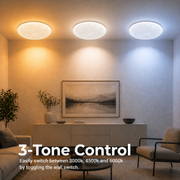 Plafonieră LED 35 cm, 31W, 3000K / 4000K / 6000K, Alb, Metal si Acril