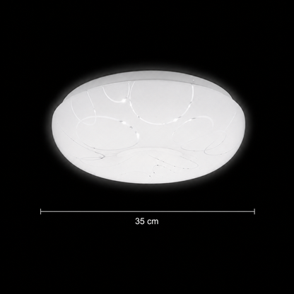 Plafonieră LED 35 cm, 31W, 3000K / 4000K / 6000K, Alb, Metal si Acril