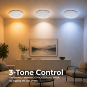 Plafonieră LED Stele 35 cm, 31W, 3000K / 4000K / 6000K, Alb, Metal si Acril