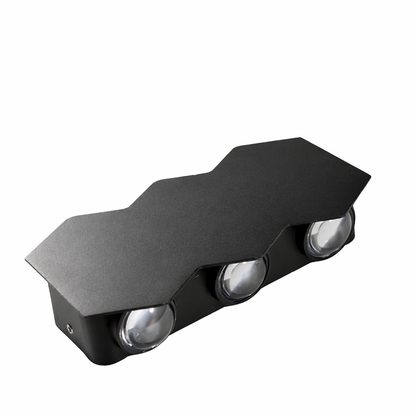 Aplica LED Exterior AX231, 12W, 6 Surse de lumina, Lumina Calda, Negru