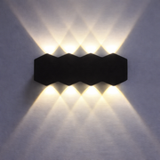 Aplica LED AX231, Exterior si Interior, 8 Surse, 16W, Negru, 3000K