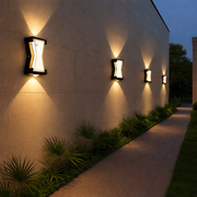 Aplica LED AX216 de Exterior si Interior, 2 Surse x 10W, Metalic, Negru, 3000K