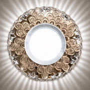 Spot LED ORBITA, 5W, Rotund, Lumina Rece/ Calda, Bronz Antichizat, Rasina si Sticla