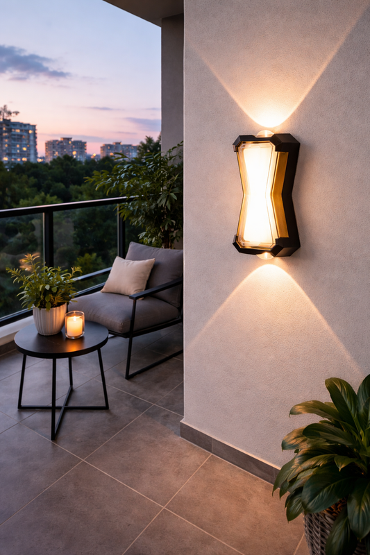 Aplica LED AX216 de Exterior si Interior, 2 Surse x 10W, Metalic, Negru, 3000K