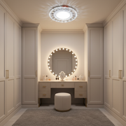 Spot LED ORBITA, 5W, Rotund, Lumina Rece + RGB, Alb, Rasina si Sticla