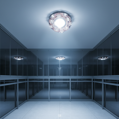 Spot LED ORBITA, 5W, Rotund, Lumina Rece / Calda, Bronz Antichizat, Rasina si Sticla