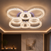 Lustra LED RONDA Regalis cu telecomanda 141W, 8 Cercuri, lumina Rece/Calda/Neutra, Dimabila, Alb