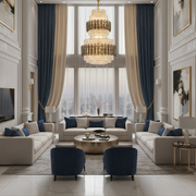 Candelabru Cristal VELIOR Supremo 40xE14, D100 cm, Auriu, Inaltime Reglabila, Metal si Cristal