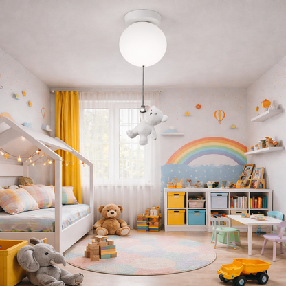 Lustra LED URSULETI CP210 Glob 15cm, Inaltime 47cm, 1xE27, Suspendata, Metal si Acril