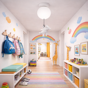 Lustra LED URSULETI Glob 18cm, Inaltime 50cm, 1xE7, Suspendata