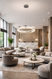 Candelabru LED POLAR, Diametru 50 cm, Inaltime 120 cm, Lumina Rece/Neutra/Calda, Dimabila, Argintiu, Cristal, Metal