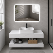 Set Mobilier AURO pentru Baie, 60cm, 3 Piese, Alb