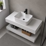 Set Mobilier AURO pentru Baie, 60cm, 3 Piese, Alb