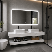 Set Mobilier AVEN Duo pentru Baie, 140cm, 3 Piese, Alb