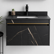 Set Mobilier pentru Baie 60x50cm 2 Piese Negru