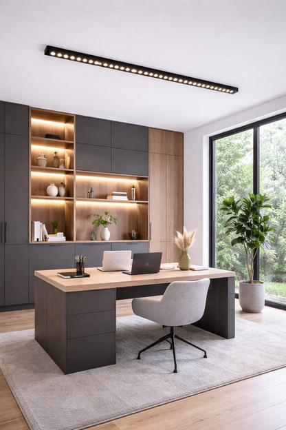 Proiector LED Liniar Aplicat Grilă 48W, Lumina Neutra 4000k, 45 surse, 1.2 metri