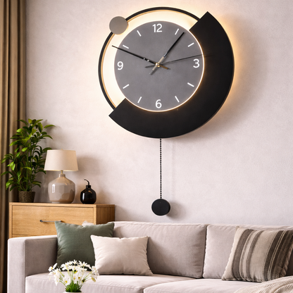 Aplica LED Decorativa ARC Ø30 cm Lumina Rece/Neutra/Calda Negru