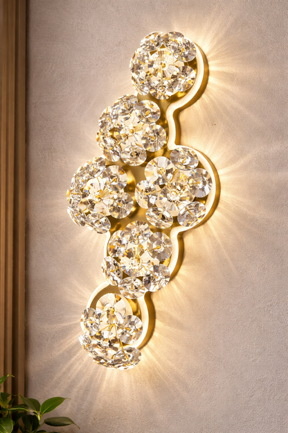 Aplica LED Cristal Decorativa BLOSSOM Lumina Rece/Neutra/Calda Auriu