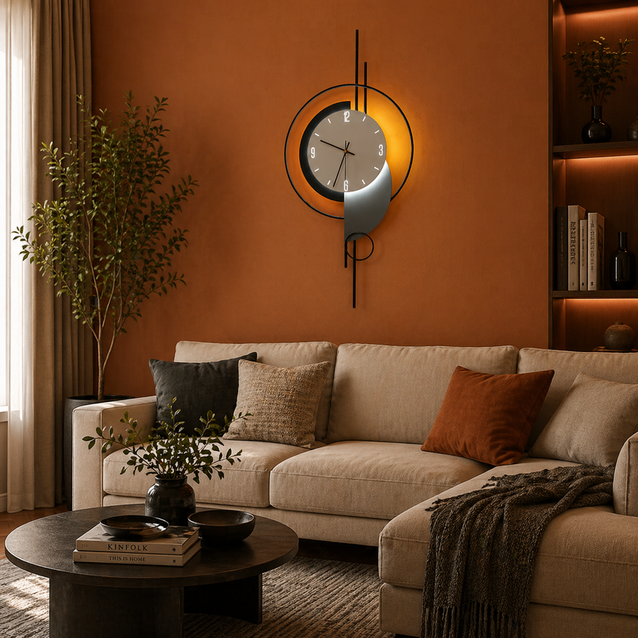 Aplica LED Decorativa ARTY 80x40 cm Lumina Rece/Neutra/Calda Negru