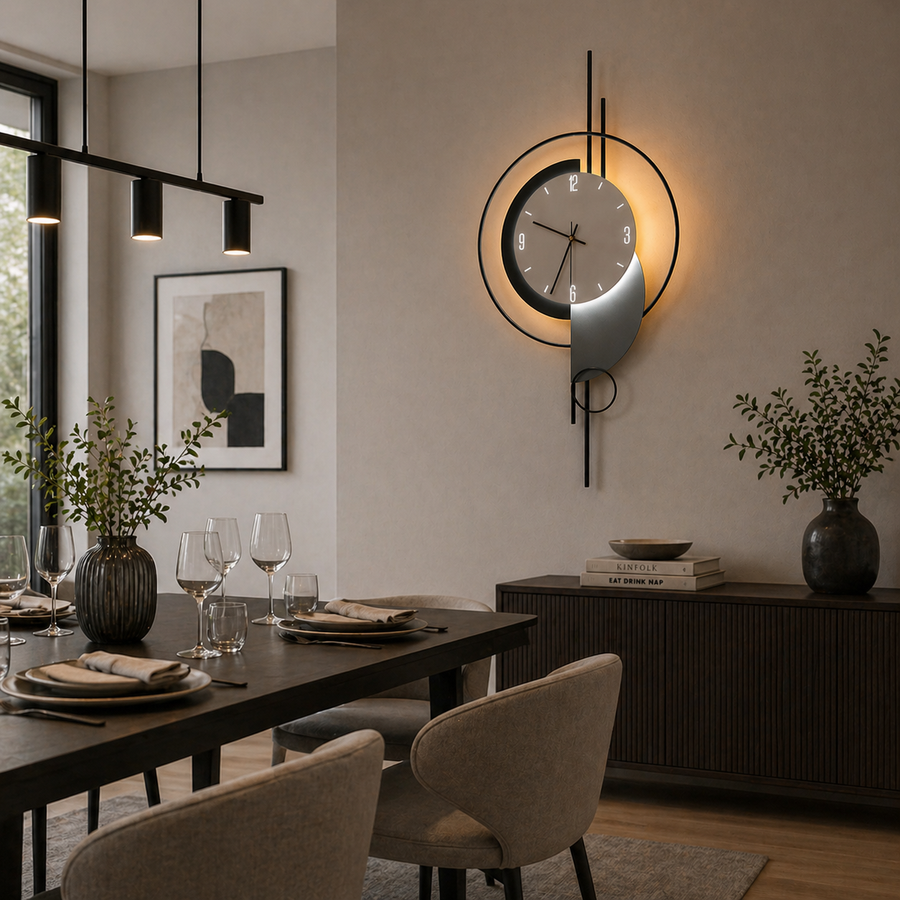 Aplica LED Decorativa ARTY 80x40 cm Lumina Rece/Neutra/Calda Negru