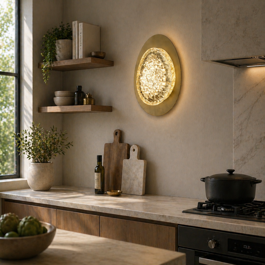 Aplica LED Decorativa GEM  Lumina Rece/Neutra/Calda Auriu
