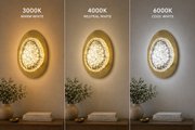 Aplica LED Decorativa GEM  Lumina Rece/Neutra/Calda Auriu