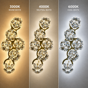 Aplica LED Cristal Decorativa BLOSSOM Lumina Rece/Neutra/Calda Auriu