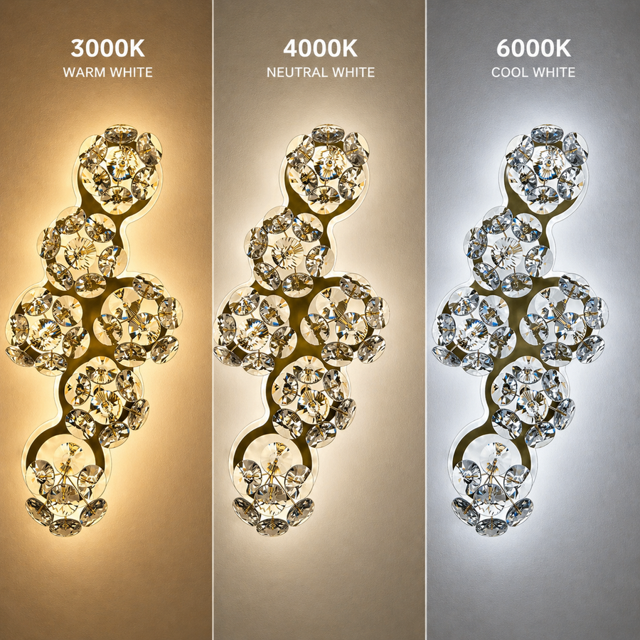 Aplica LED Cristal Decorativa BLOSSOM Lumina Rece/Neutra/Calda Auriu