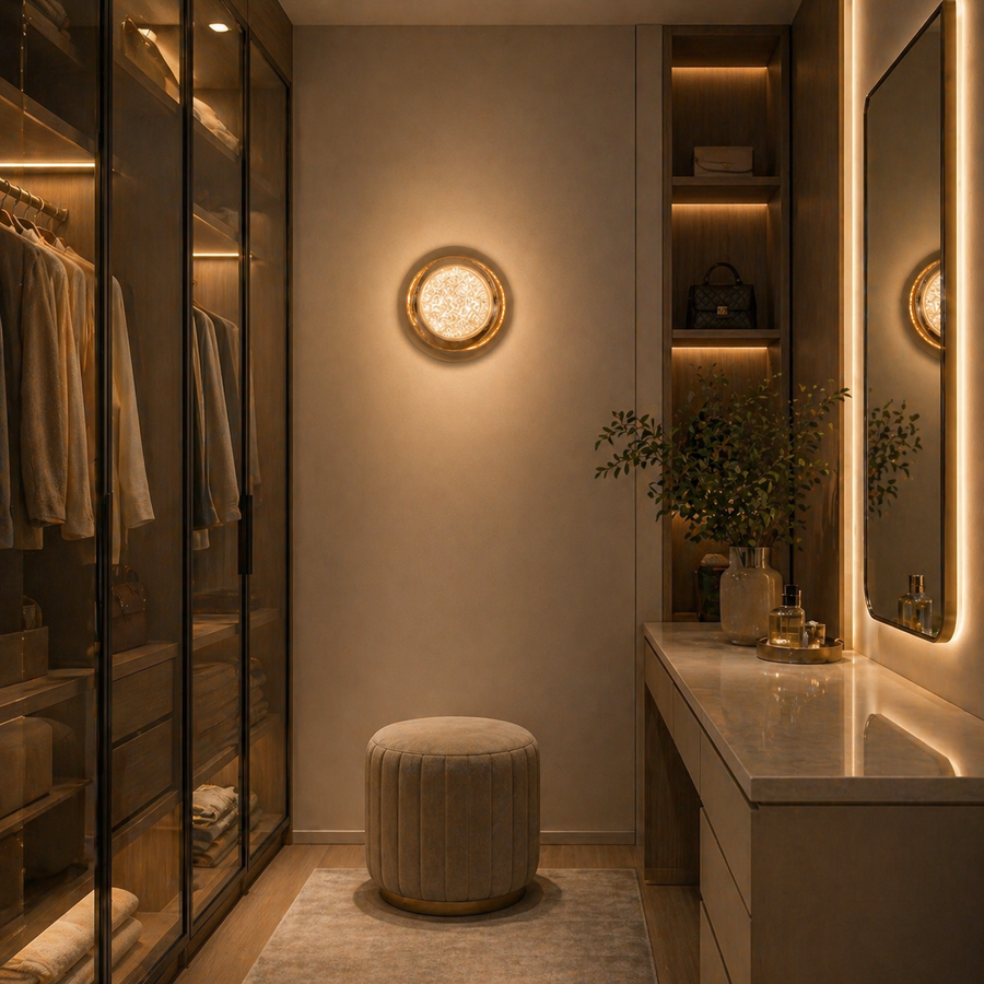 Aplica LED Decorativa CELESTIA Ø20 Lumina Rece/Neutra/Calda Auriu